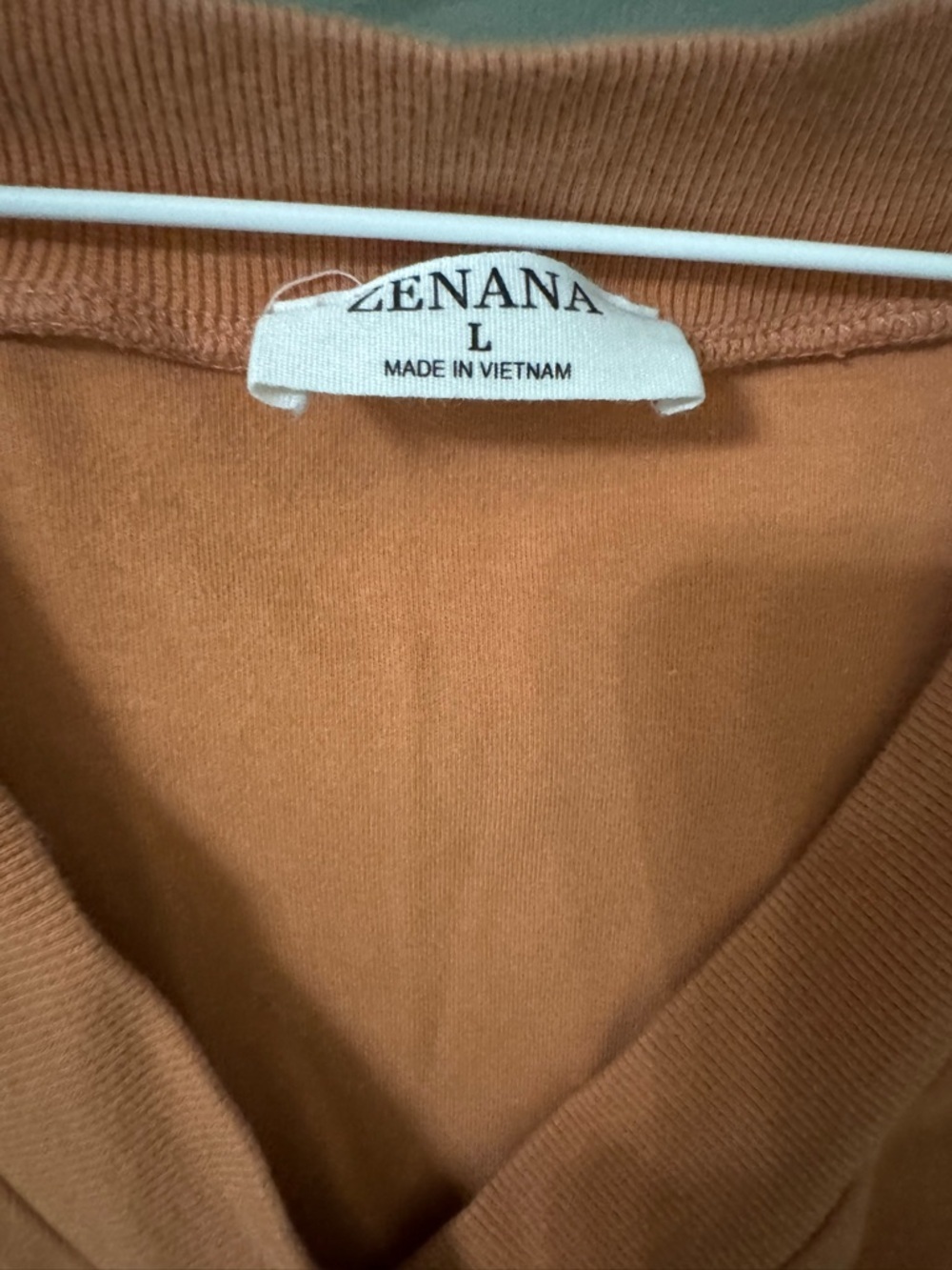 ZENANA V-Neck Sleeveless Romper in Warm Rust Large - Picture 2 of 5